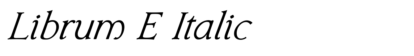 Librum E Italic
